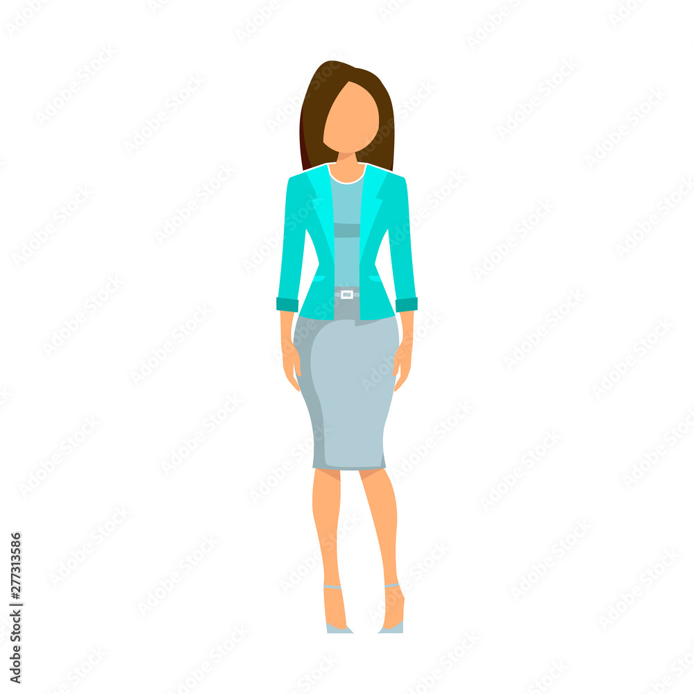 illustration of a business woman. business girl in light clothing. vector graphics illustration of a business woman. business girl in light clothing. vector graphics