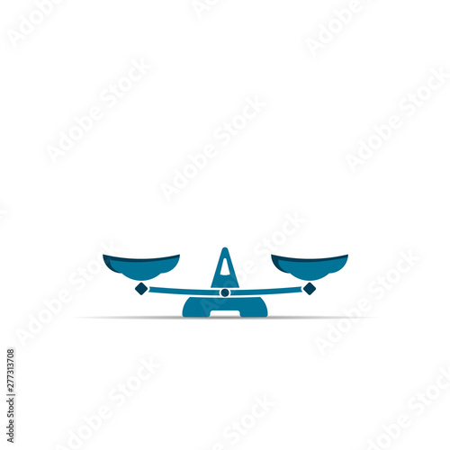 scales icon. balance justice sign. vector symbol isolated on white
