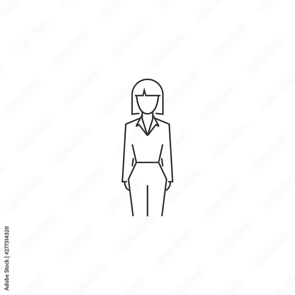 woman outline icon. vector line style modern. vector symbol woman outline icon. vector line style modern. vector symbol