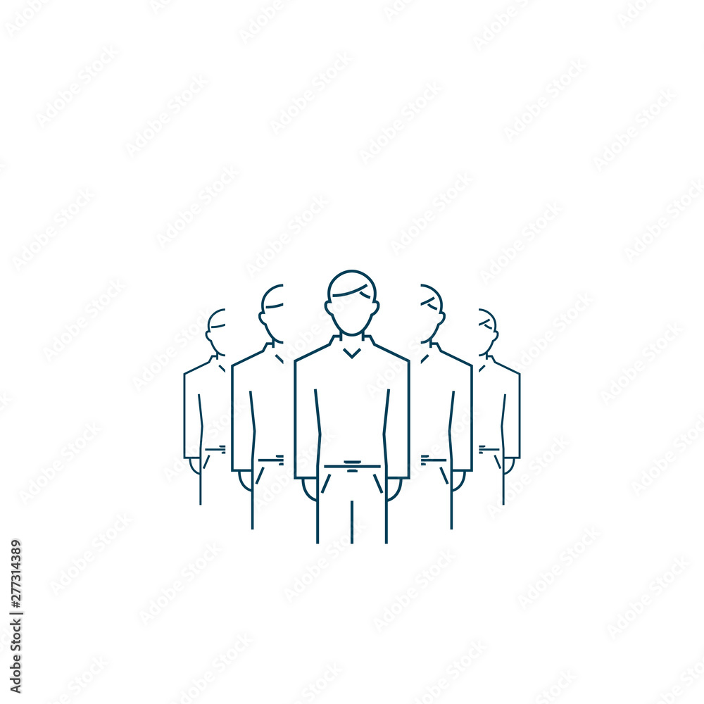 community icon. group people isolated on white. vector outline flat web symbol community icon. group people isolated on white. vector outline flat web symbol