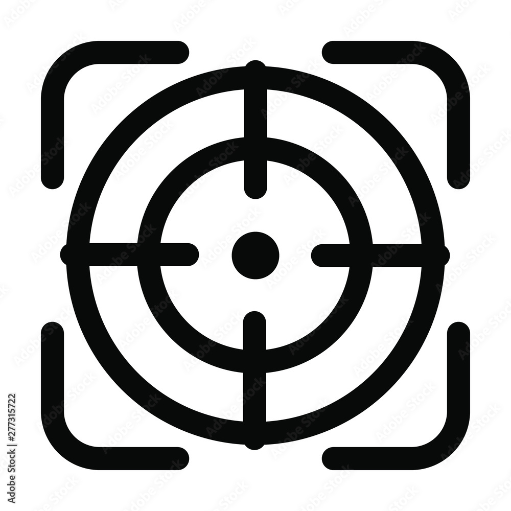 Focus icon, line vector symbol