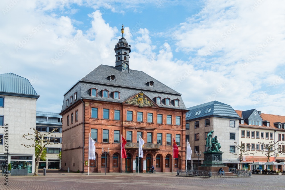 Fototapeta premium Hanauer Rathaus Marktplatz Rathausplatz