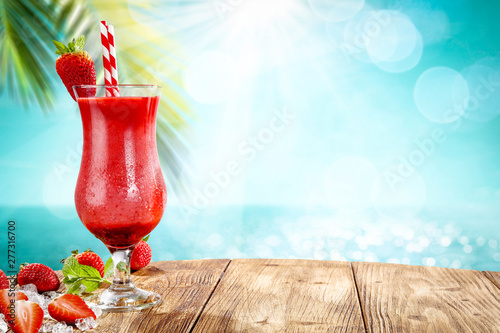 Drink of fresh fruits and summer time 