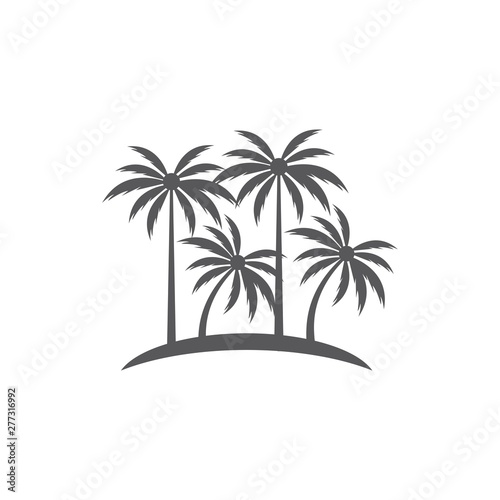 Fototapeta Naklejka Na Ścianę i Meble -  Palm tree summer logo template