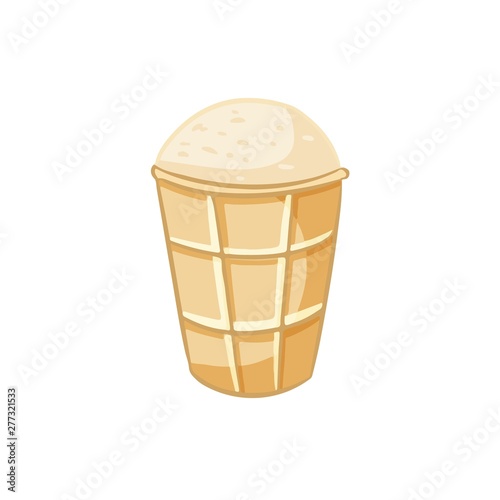 Ice cream hand drawn lineart icon. Cute cartoon doodle photo