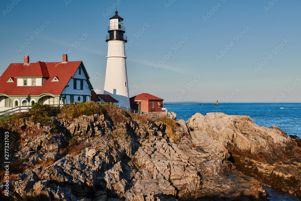 Portland Head Lighthouse at Cape Elizabeth, Maine, USA.