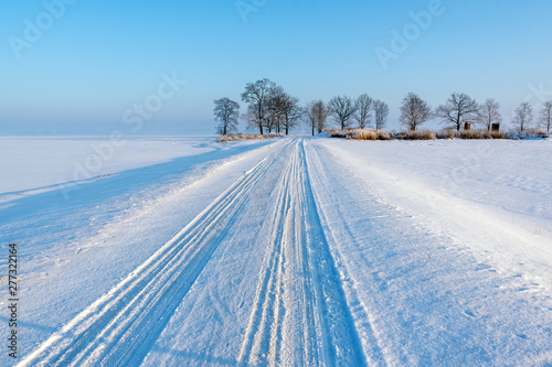 White and snowy field in winter. © Janis Smits