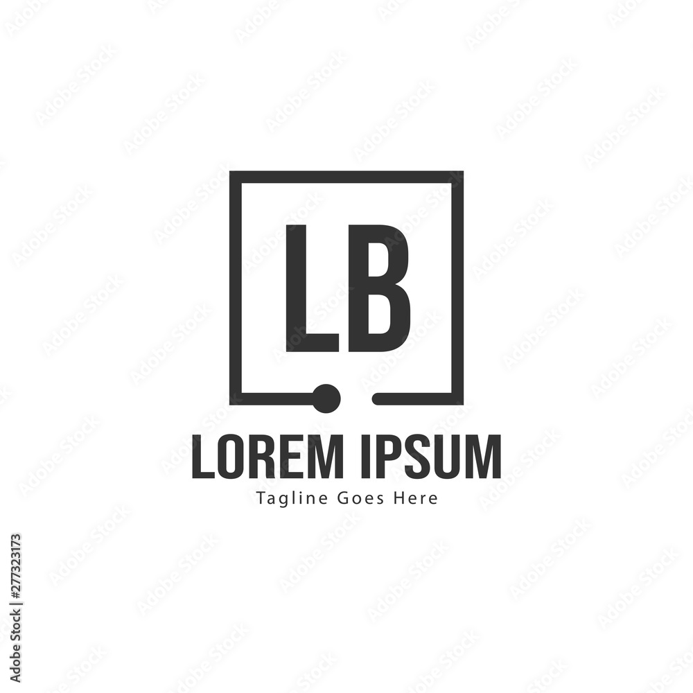 Initial LB logo template with modern frame. Minimalist LB letter logo vector illustration Initial LB logo template with modern frame. Minimalist LB letter logo vector illustration