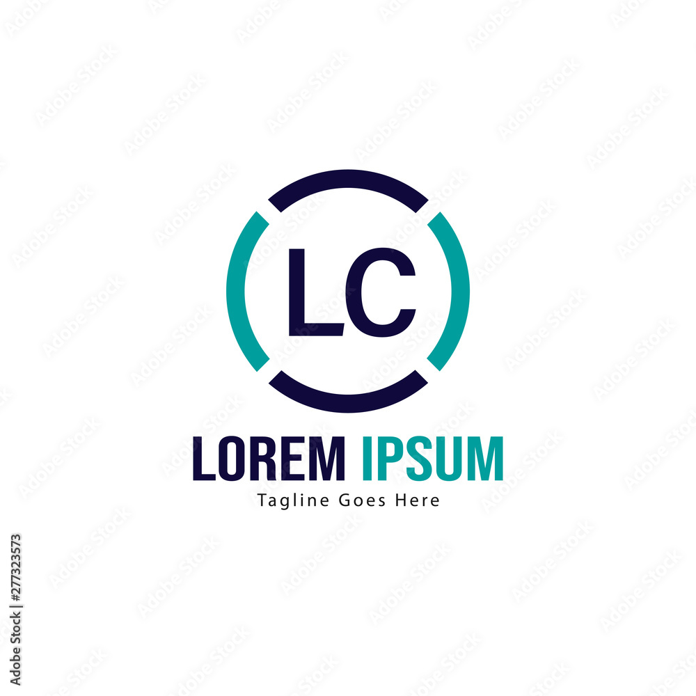 Initial LC logo template with modern frame. Minimalist LC letter logo vector illustration Initial LC logo template with modern frame. Minimalist LC letter logo vector illustration