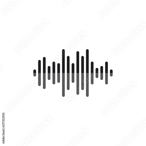 Sound waves vector illustration design 