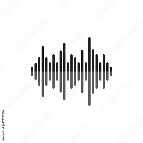 Sound waves vector illustration design 