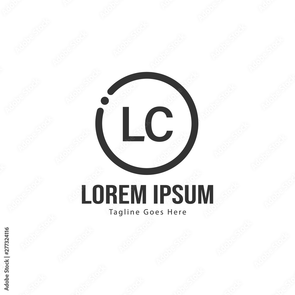 Initial LC logo template with modern frame. Minimalist LC letter logo vector illustration Initial LC logo template with modern frame. Minimalist LC letter logo vector illustration