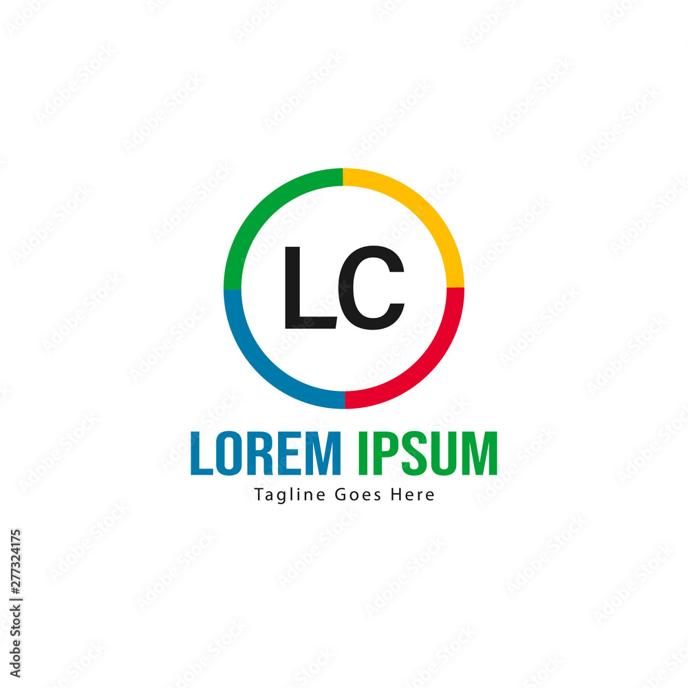 Initial LC logo template with modern frame. Minimalist LC letter logo vector illustration Initial LC logo template with modern frame. Minimalist LC letter logo vector illustration