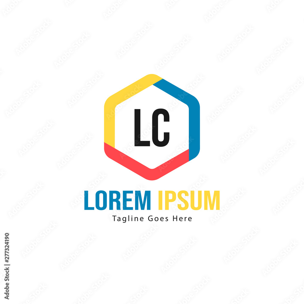 Initial LC logo template with modern frame. Minimalist LC letter logo vector illustration Initial LC logo template with modern frame. Minimalist LC letter logo vector illustration