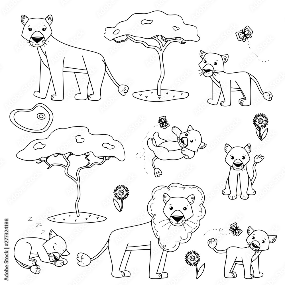 Lion Pride Coloring Coloring Pages