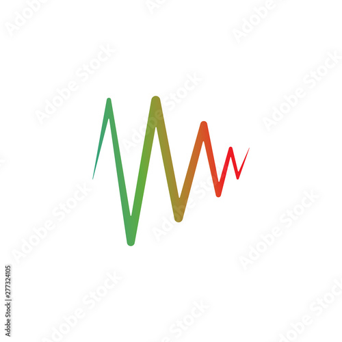 Sound waves vector illustration design 