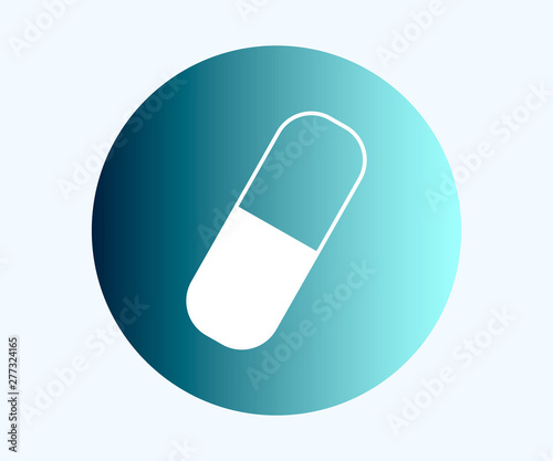 icon pill capsule medical care