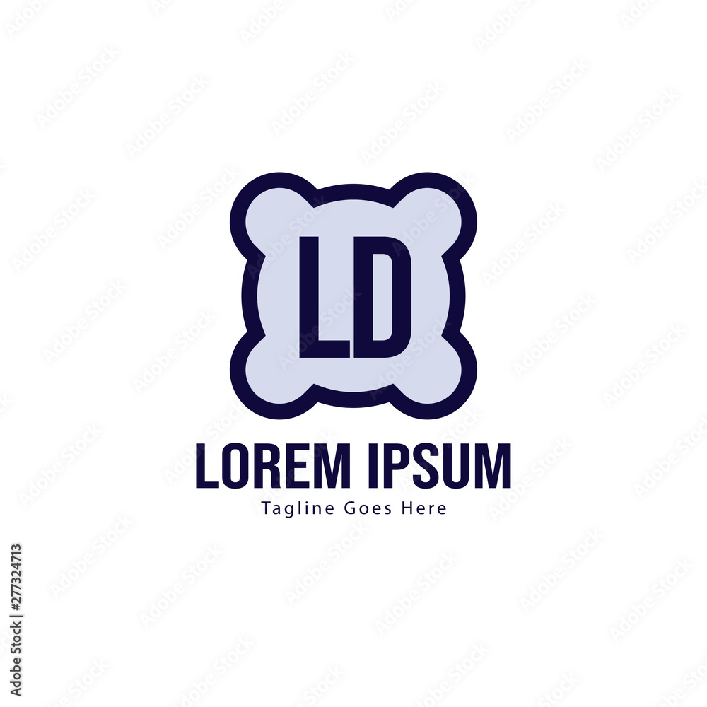Initial LD logo template with modern frame. Minimalist LD letter logo vector illustration Initial LD logo template with modern frame. Minimalist LD letter logo vector illustration