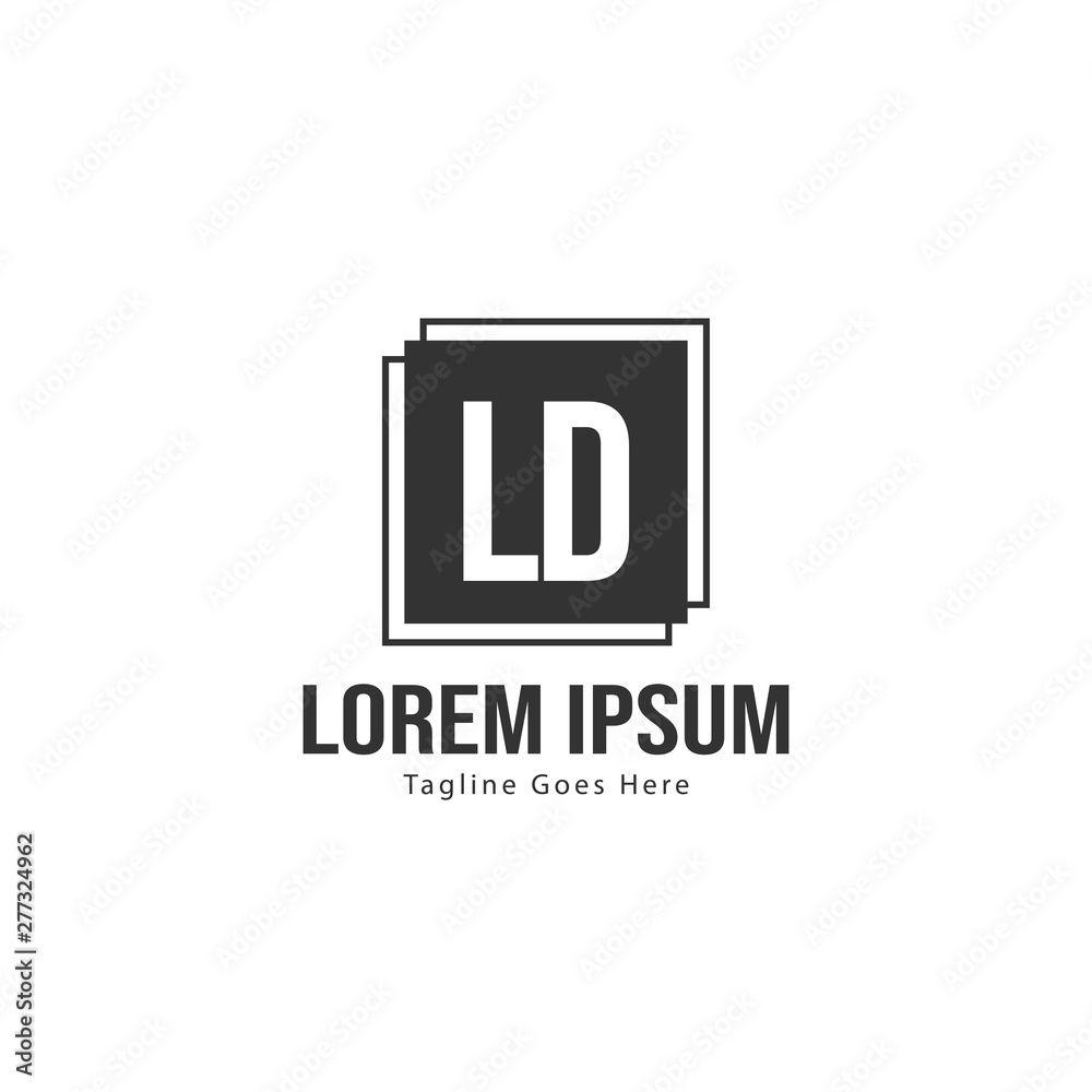 Initial LD logo template with modern frame. Minimalist LD letter logo vector illustration Initial LD logo template with modern frame. Minimalist LD letter logo vector illustration
