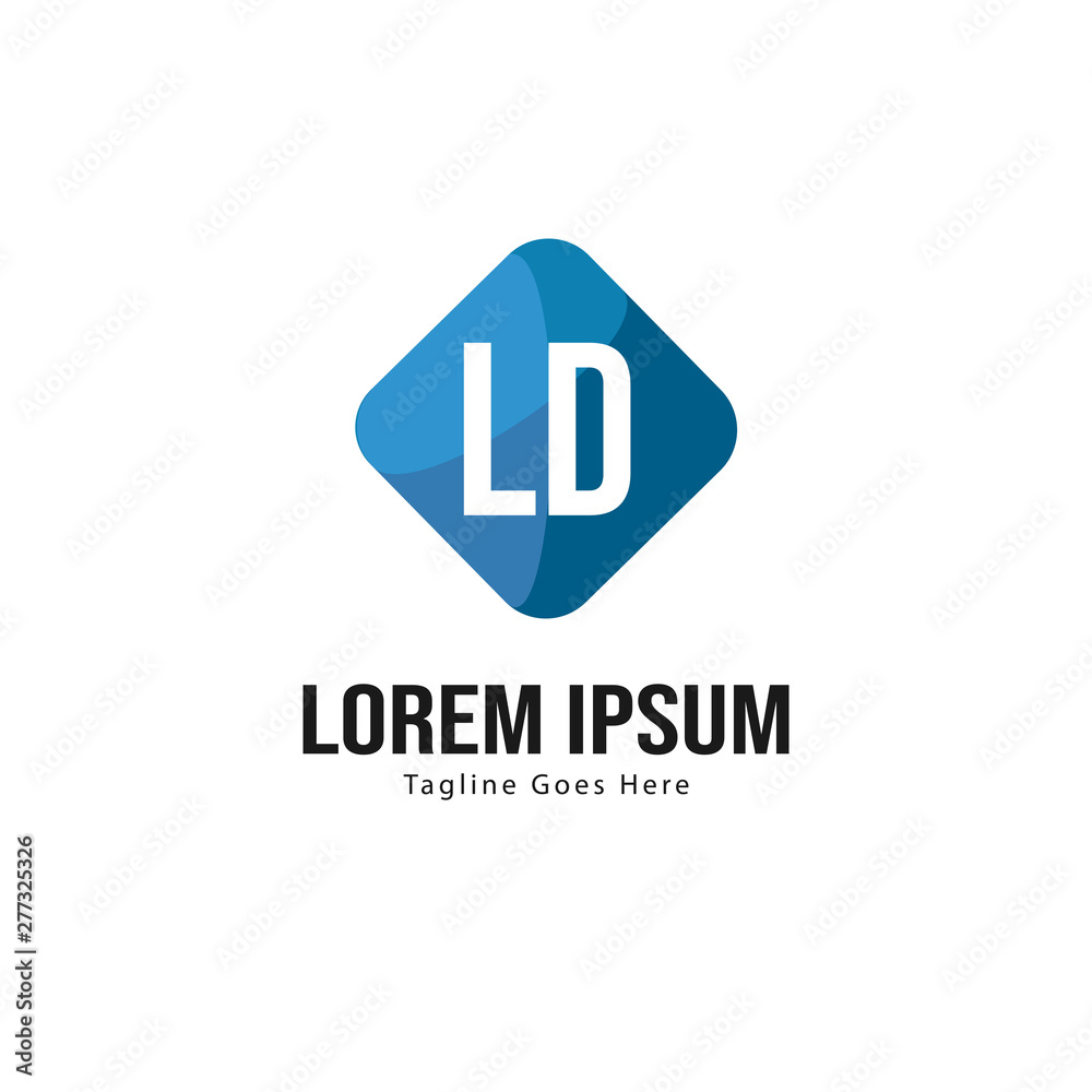 Initial LD logo template with modern frame. Minimalist LD letter logo vector illustration Initial LD logo template with modern frame. Minimalist LD letter logo vector illustration