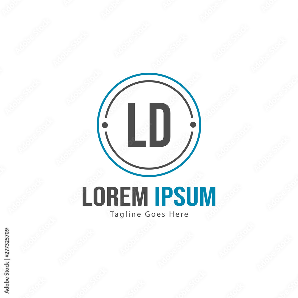 Initial LD logo template with modern frame. Minimalist LD letter logo vector illustration Initial LD logo template with modern frame. Minimalist LD letter logo vector illustration