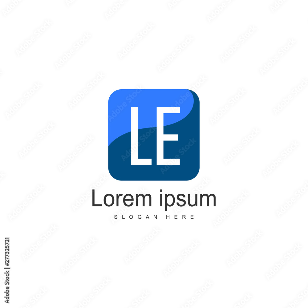 Initial LE logo template with modern frame. Minimalist LE letter logo vector illustration Initial LE logo template with modern frame. Minimalist LE letter logo vector illustration