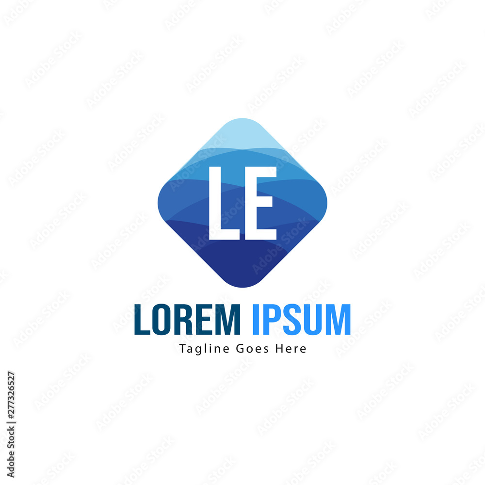 Initial LE logo template with modern frame. Minimalist LE letter logo vector illustration Initial LE logo template with modern frame. Minimalist LE letter logo vector illustration