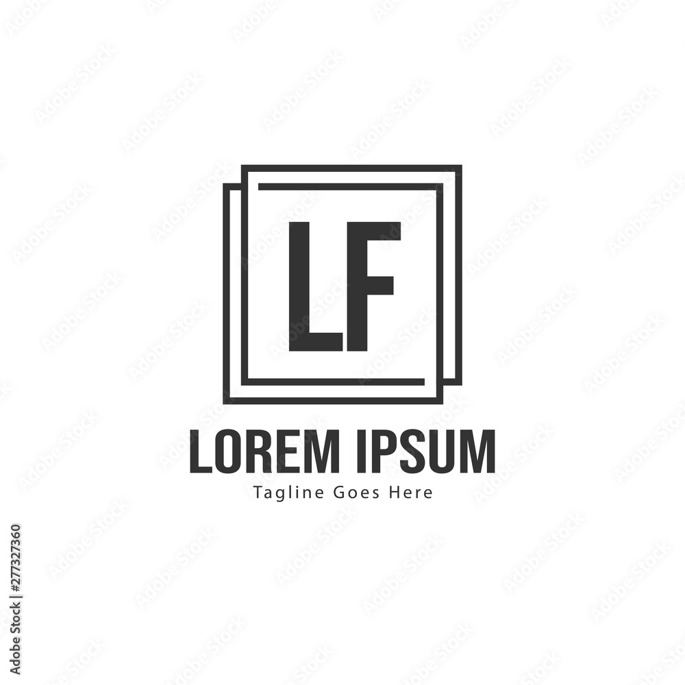 Initial LF logo template with modern frame. Minimalist LF letter logo vector illustration Initial LF logo template with modern frame. Minimalist LF letter logo vector illustration