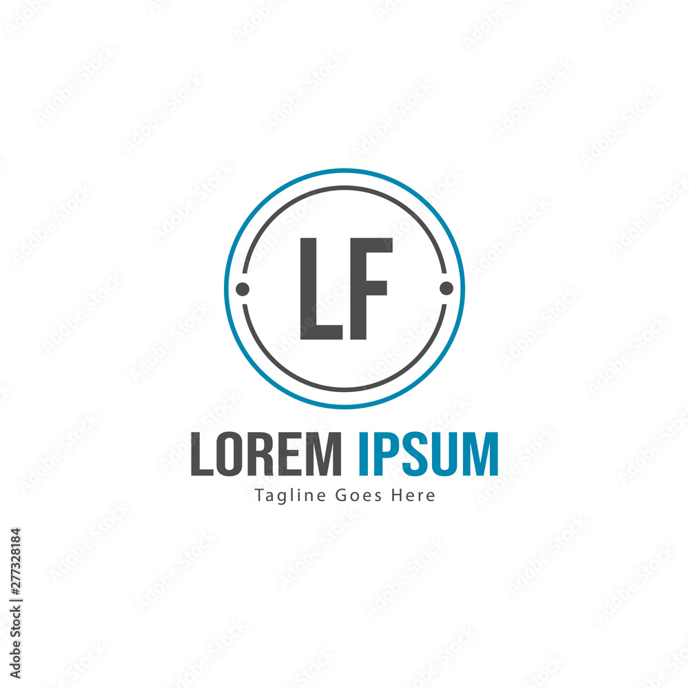 Initial LF logo template with modern frame. Minimalist LF letter logo vector illustration Initial LF logo template with modern frame. Minimalist LF letter logo vector illustration