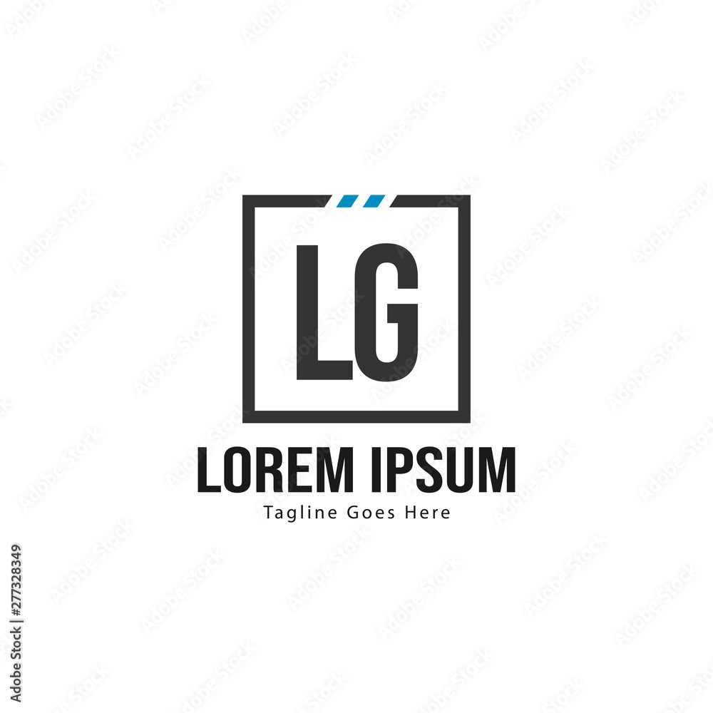 Initial LG logo template with modern frame. Minimalist LG letter logo vector illustration Initial LG logo template with modern frame. Minimalist LG letter logo vector illustration