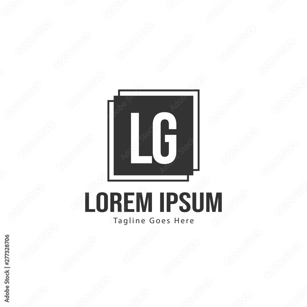 Initial LG logo template with modern frame. Minimalist LG letter logo vector illustration Initial LG logo template with modern frame. Minimalist LG letter logo vector illustration