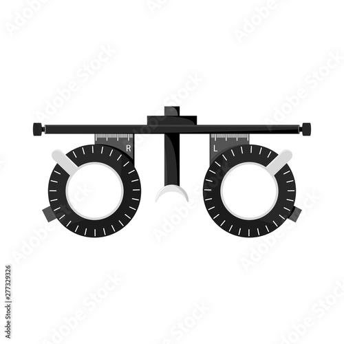 Vector illustration of test and frame icon. Collection of test and optometric stock vector illustration.