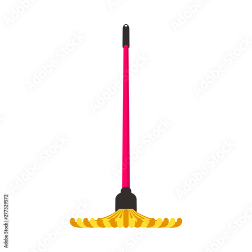 Vector design of mop and stick symbol. Set of mop and brush stock symbol for web.