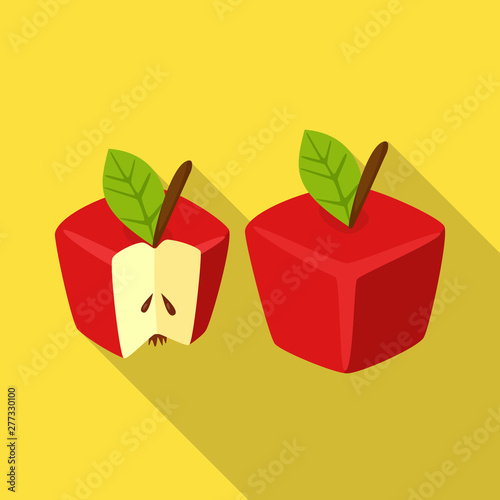 Isolated object of apple and gmo symbol. Set of apple and fresh stock vector illustration.