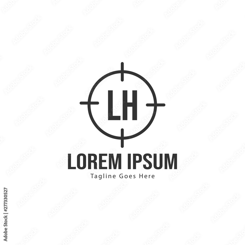 Initial LH logo template with modern frame. Minimalist LH letter logo vector illustration Initial LH logo template with modern frame. Minimalist LH letter logo vector illustration