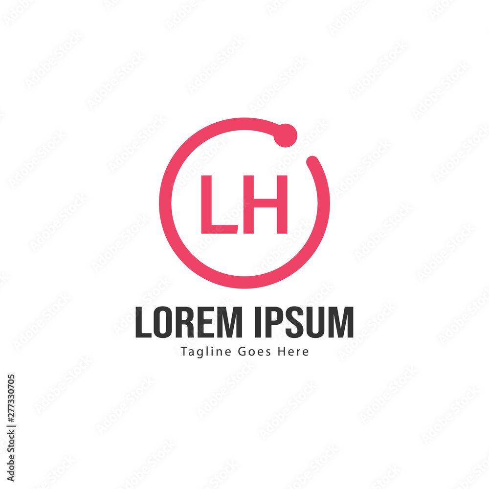Initial LH logo template with modern frame. Minimalist LH letter logo vector illustration Initial LH logo template with modern frame. Minimalist LH letter logo vector illustration