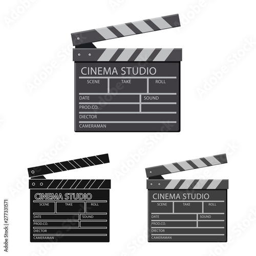 Isolated object of television and filming sign. Set of television and viewing stock vector illustration.