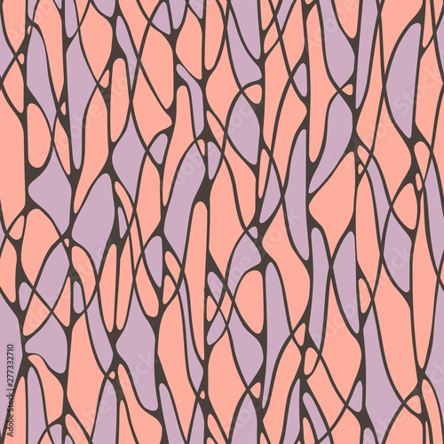 Abstract pattern similar to stained glass.  Linear web-like background.