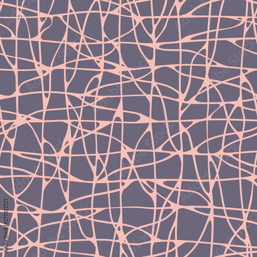 Abstract pattern with tangled lines like lace. Linear web-like background.