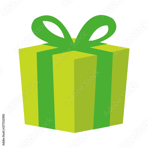 Gift box ( present box ) flat vector illustration