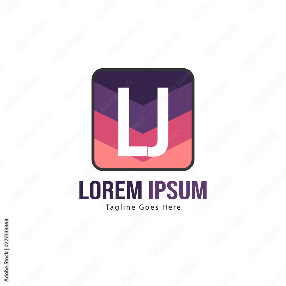 Initial LJ logo template with modern frame. Minimalist LJ letter logo vector illustration Initial LJ logo template with modern frame. Minimalist LJ letter logo vector illustration