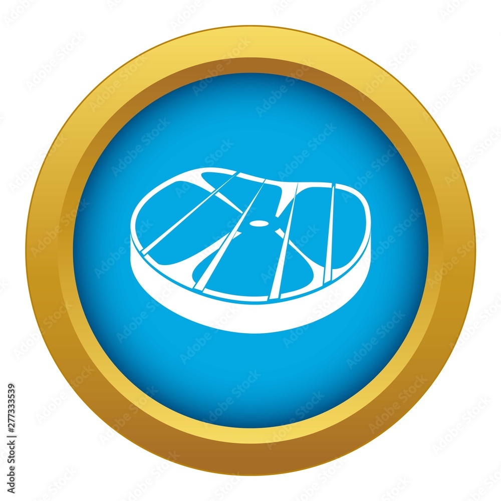 Steak icon blue vector isolated on white background for any design Steak icon blue vector isolated on white background for any design