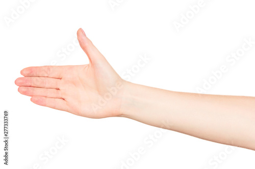 Close up Hand and arm on white background With clipping path © fotofabrika