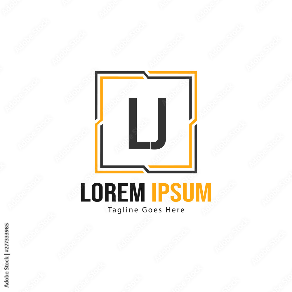 Initial LJ logo template with modern frame. Minimalist LJ letter logo vector illustration Initial LJ logo template with modern frame. Minimalist LJ letter logo vector illustration