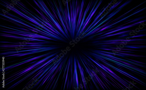 Obraz na płótnie Shiny Particles Space Explosion Retro Sci-Fi Neon radial lines Background Futuristic speed light zoom of the 80`s. Digital Cyber Surface. Suitable for design in the style of the 1980`s w salonie