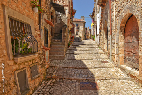 Summer vacation in the medieval village of Priverno  in Italy