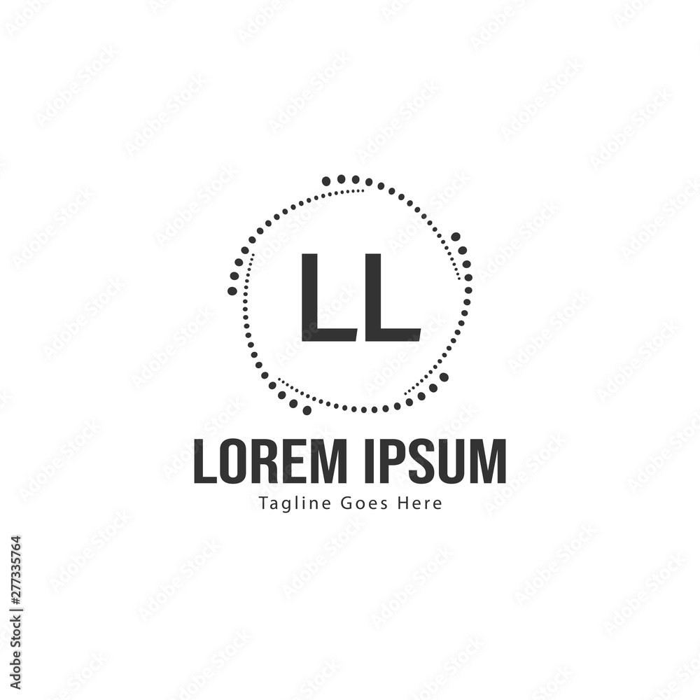 Initial LL logo template with modern frame. Minimalist LL letter logo vector illustration Initial LL logo template with modern frame. Minimalist LL letter logo vector illustration
