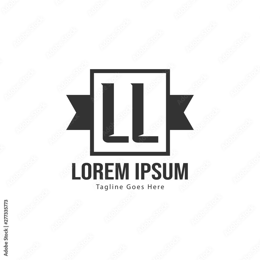 Initial LL logo template with modern frame. Minimalist LL letter logo vector illustration Initial LL logo template with modern frame. Minimalist LL letter logo vector illustration