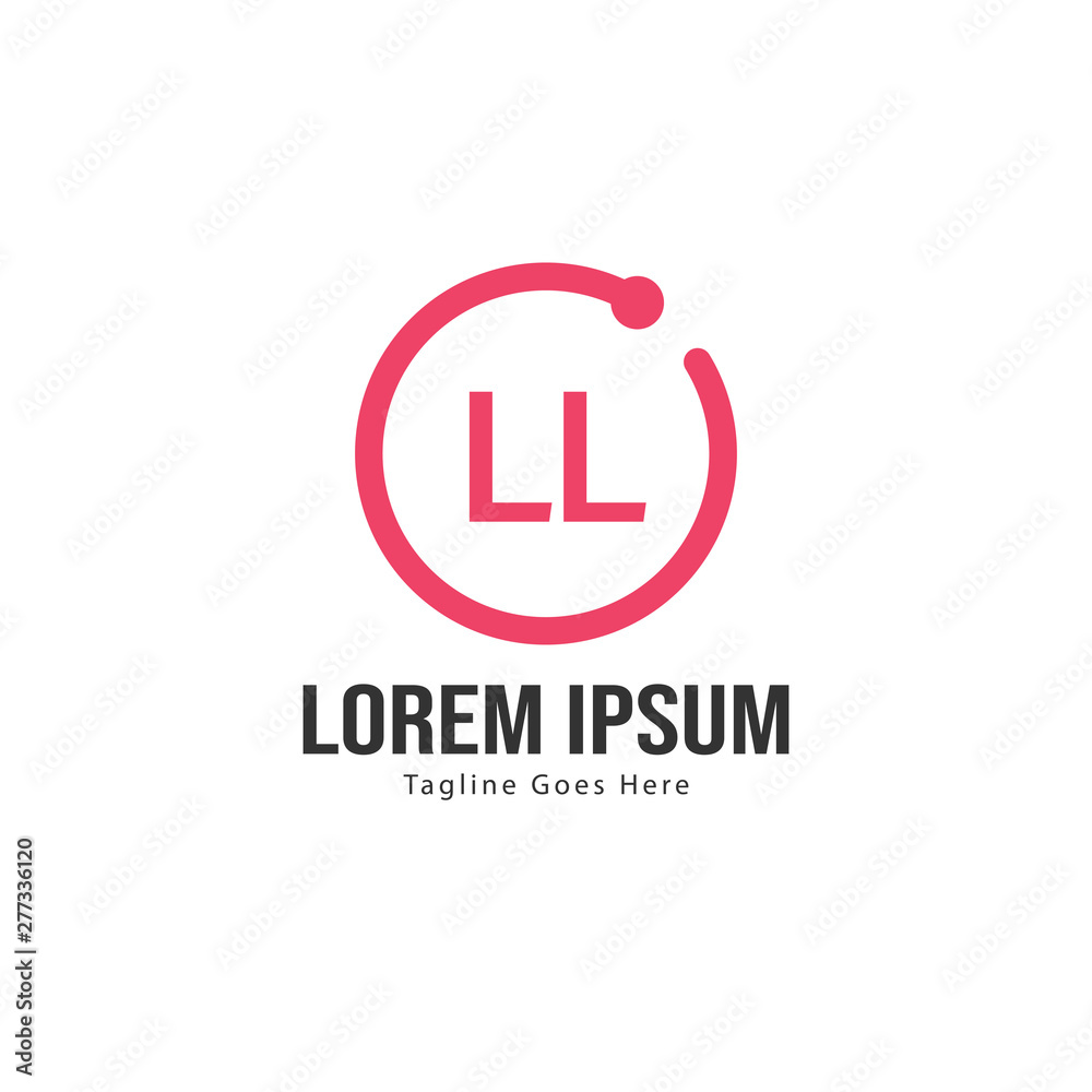 Initial LL logo template with modern frame. Minimalist LL letter logo vector illustration Initial LL logo template with modern frame. Minimalist LL letter logo vector illustration