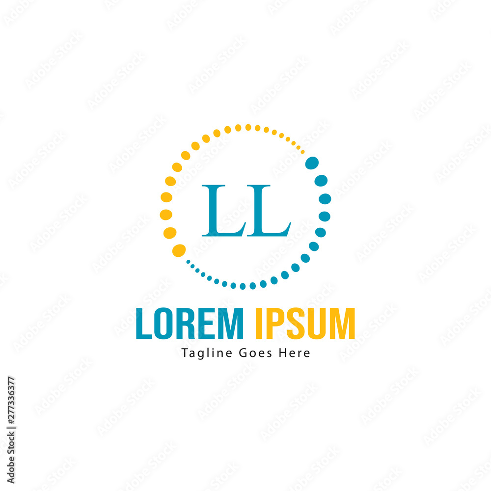 Initial LL logo template with modern frame. Minimalist LL letter logo vector illustration Initial LL logo template with modern frame. Minimalist LL letter logo vector illustration